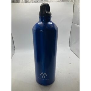 Martin + OSA Blue Metal Water Bottle with Black Lid | Leakproof‎ Reusable